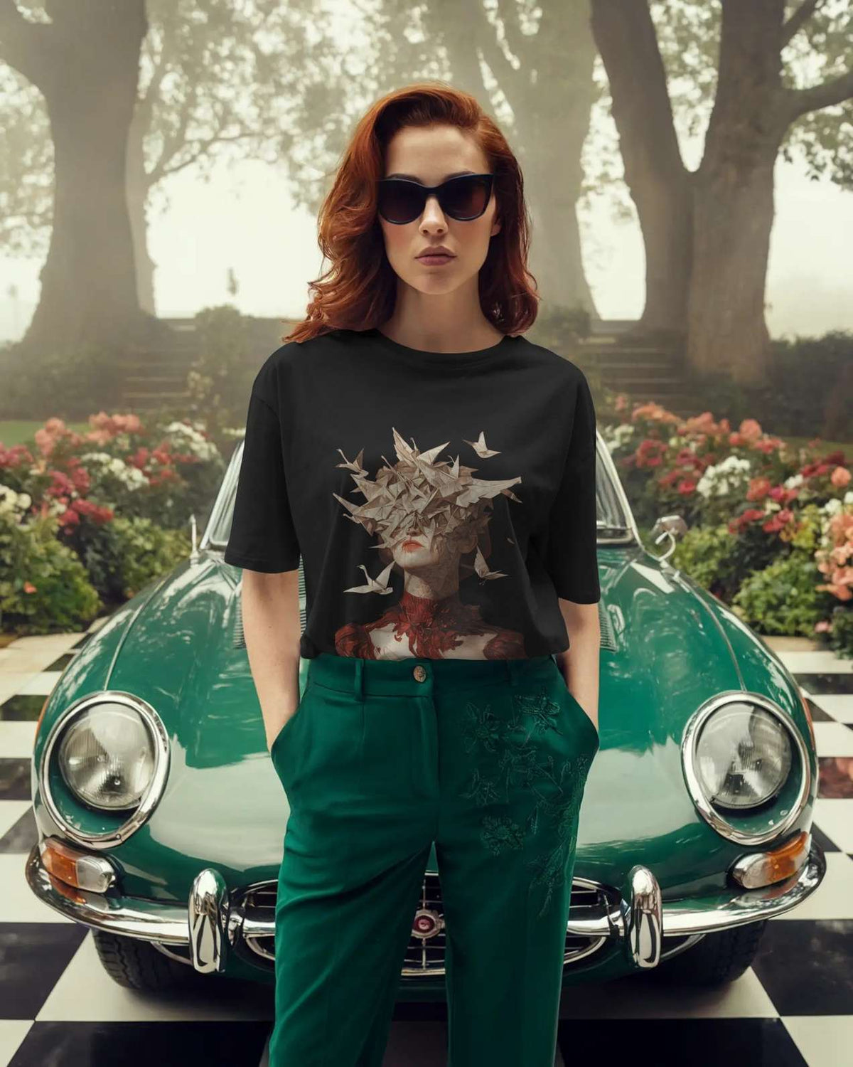 Origami Swan Baggy Tshirt