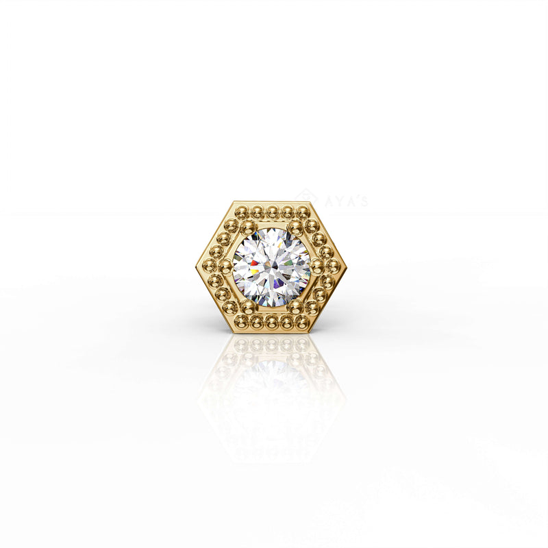 Vion Solitaire CZ Stud Earring (Single Stud) | 925 Sterling Silver, AAAA Grade Cubic Zirconia & Glossy Finish