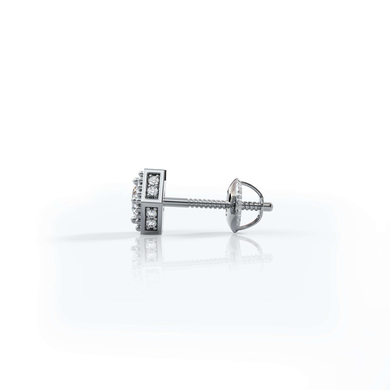 Vion Solitaire CZ Stud Earring (Single Stud) | 925 Sterling Silver, AAAA Grade Cubic Zirconia & Glossy Finish