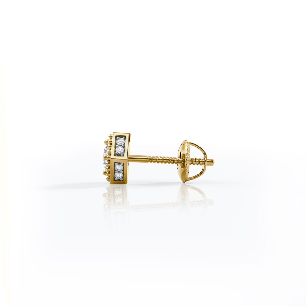 Vion Solitaire CZ Stud Earring (Single Stud) | 925 Sterling Silver, AAAA Grade Cubic Zirconia & Glossy Finish