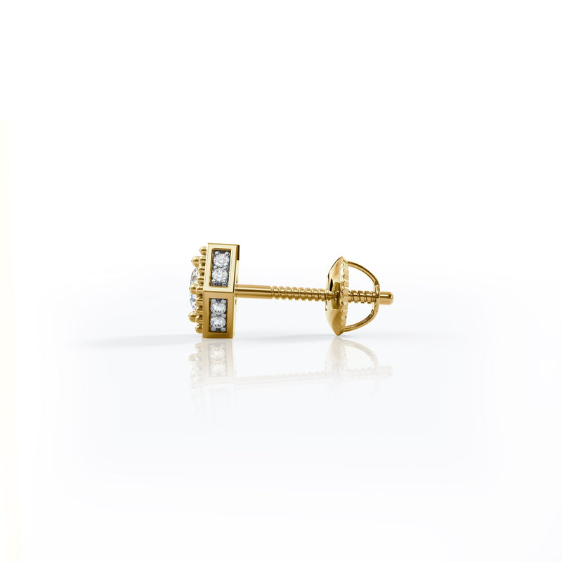 Vion Solitaire CZ Stud Earring (Single Stud) | 925 Sterling Silver, AAAA Grade Cubic Zirconia & Glossy Finish