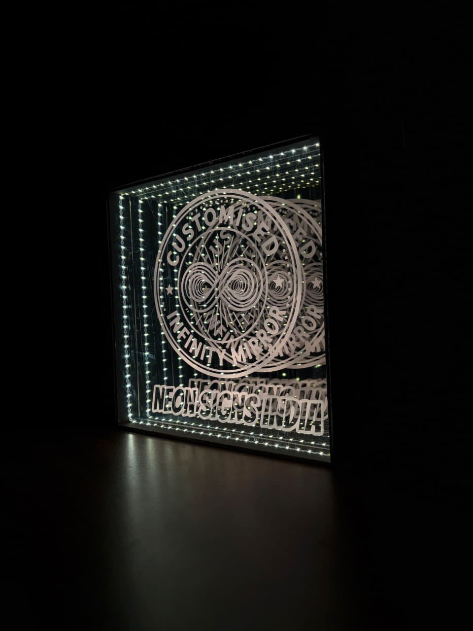 Customized Infinity Mirror close angle view
