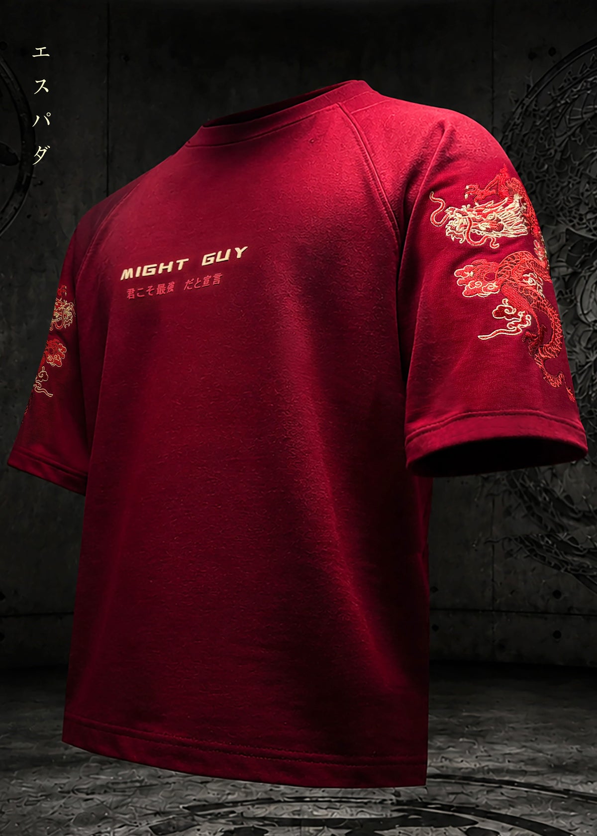 MIGHT GUY EMBROIDERY / OVERSIZED T-SHIRT
