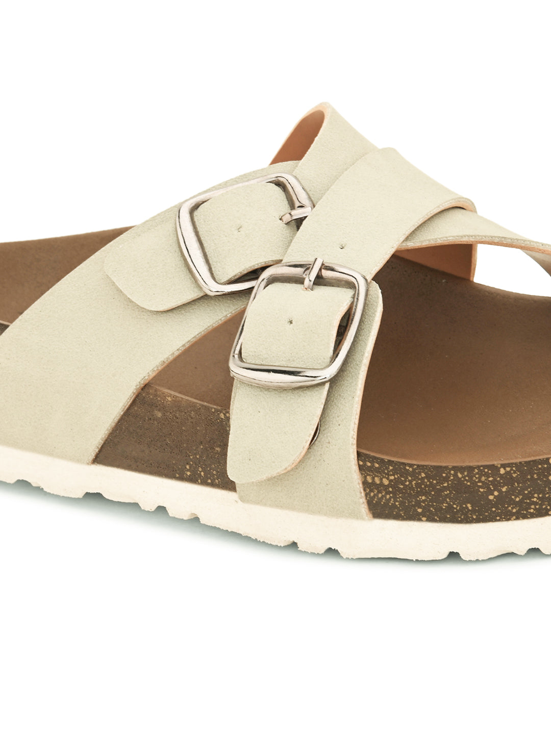 Women One Toe Flats with Buckles-8