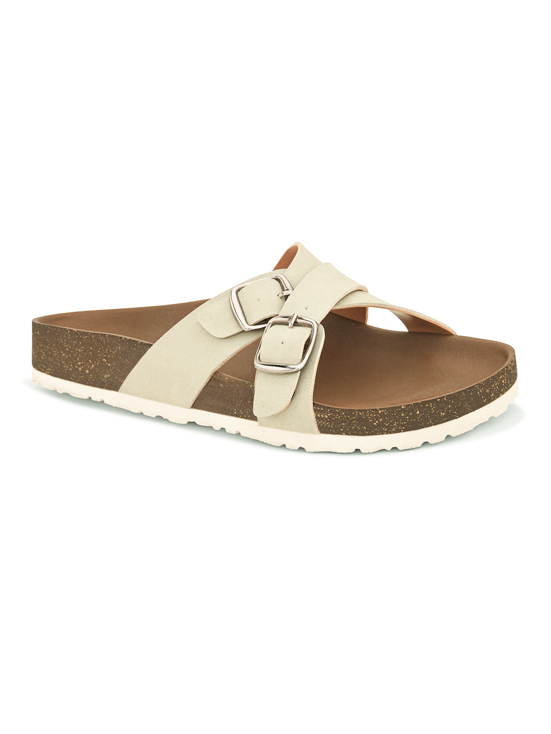 Women One Toe Flats with Buckles-7