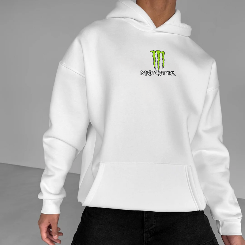 Racing Hoodie - White Fan Art - Oversized Hoodie 400 GSM