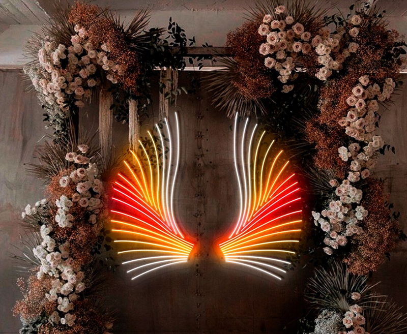 Wings Neon Sign Neonsignsindia