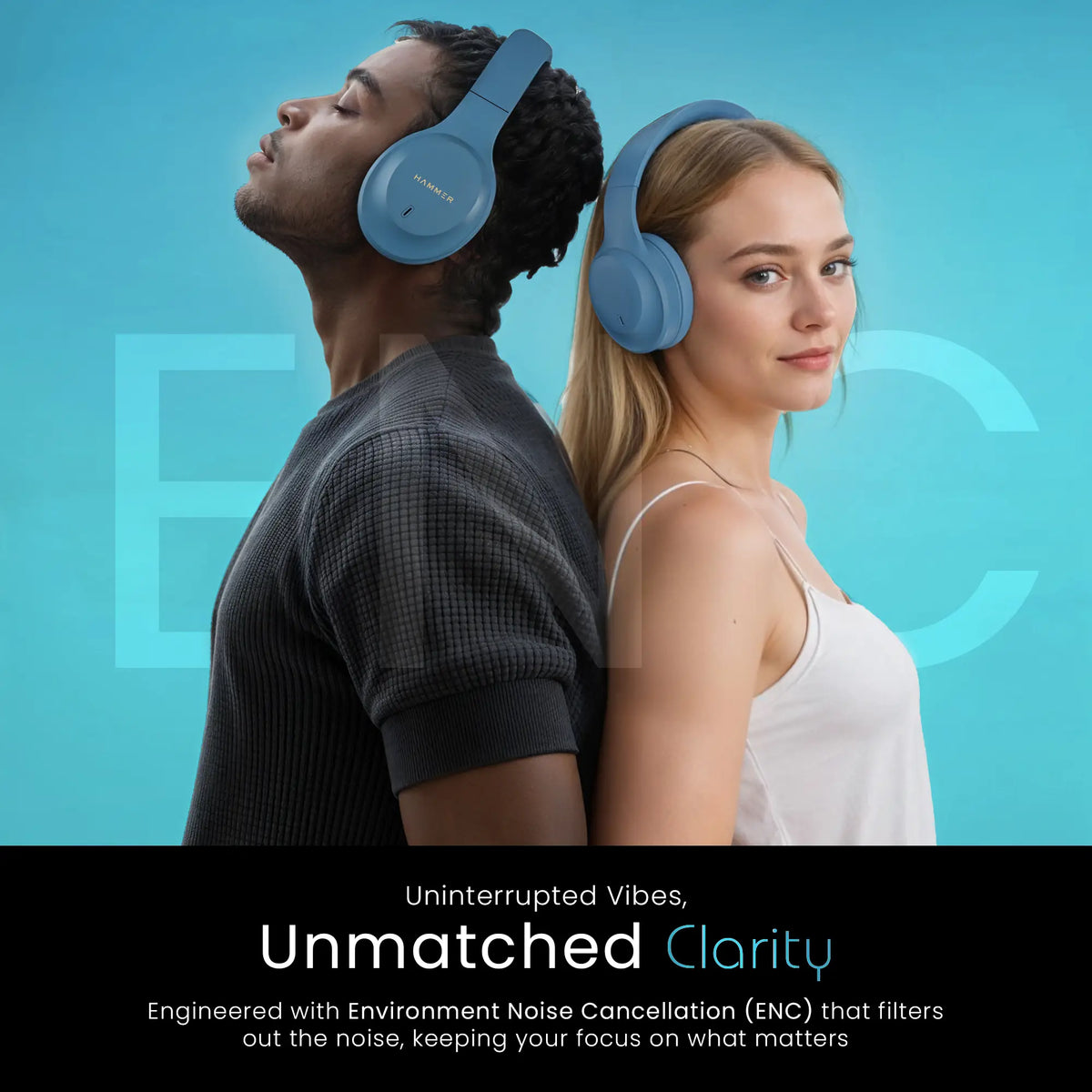 Hammer Vibe ENC Bluetooth Gaming Headphone Long Play Time-14
