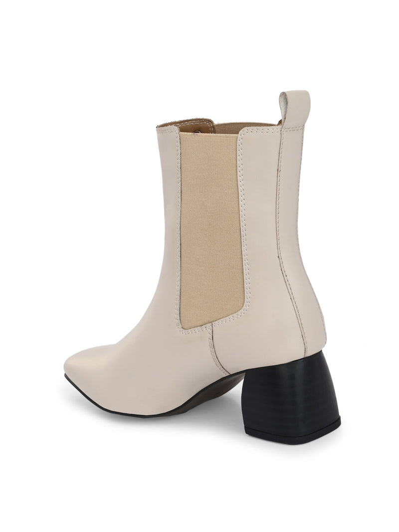 EL PASO Women Black Faux Leather Casual Chelsea Boots-9