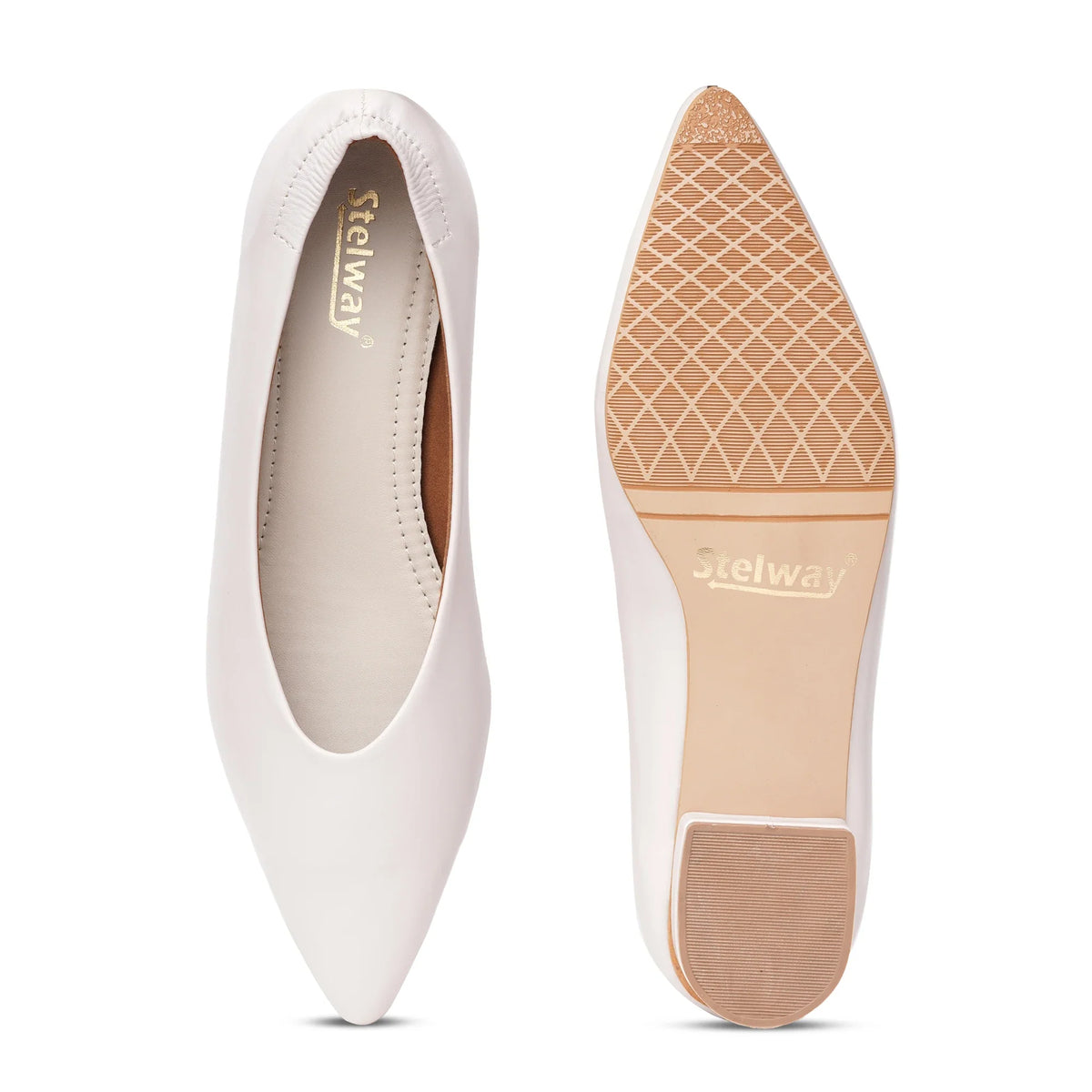 Original Pointed-Toe Off-White Ballerinas-7