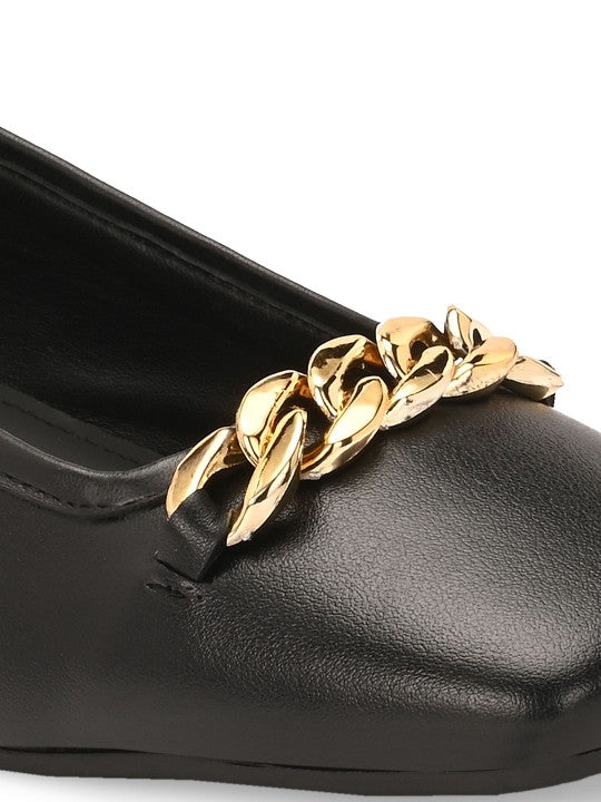 El Paso Women Ballerinas with Buckles Flats-12