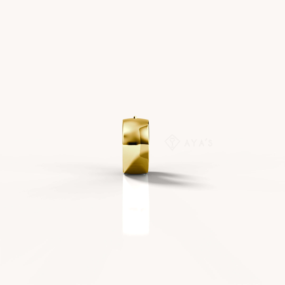 Xeno Hoop Earring (Single Piece) | 925 Sterling Silver, Rhodium Plating & Glossy Finish
