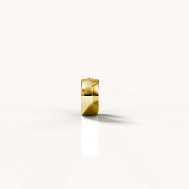 Xeno Hoop Earring (Single Piece) | 925 Sterling Silver, Rhodium Plating & Glossy Finish
