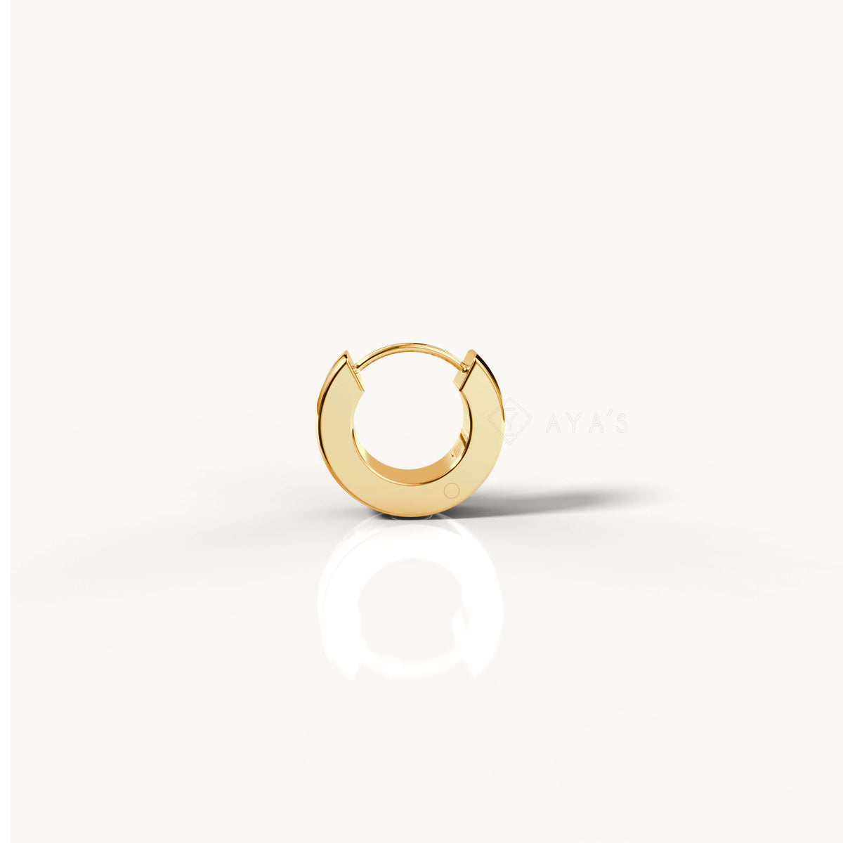 Xeno Hoop Earring (Single Piece) | 925 Sterling Silver, Rhodium Plating & Glossy Finish