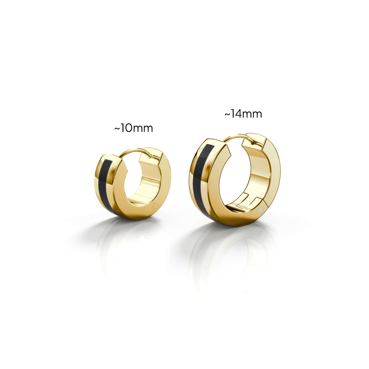 Xeno Hoop Earring (Single Piece) | 925 Sterling Silver, Rhodium Plating & Glossy Finish
