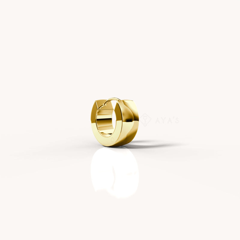 Xeno Hoop Earring (Single Piece) | 925 Sterling Silver, Rhodium Plating & Glossy Finish