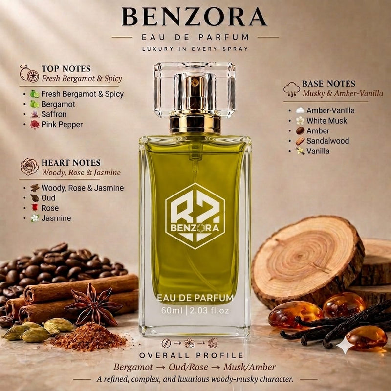 Benzora White Oud Eau de Parfum - 60 ml (Unisex)-4