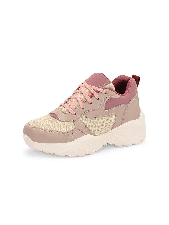 El Paso Women Colourblocked Round Toe Lightweight Sneakers-3