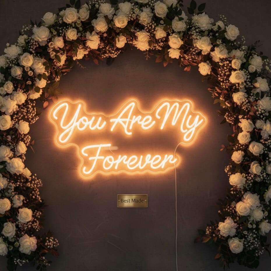 “You Are My Always” LED Neon Sign – Romantic Décor for Weddings & Home Neonsignsindia