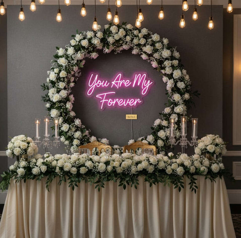 “You Are My Always” LED Neon Sign – Romantic Décor for Weddings & Home Neonsignsindia