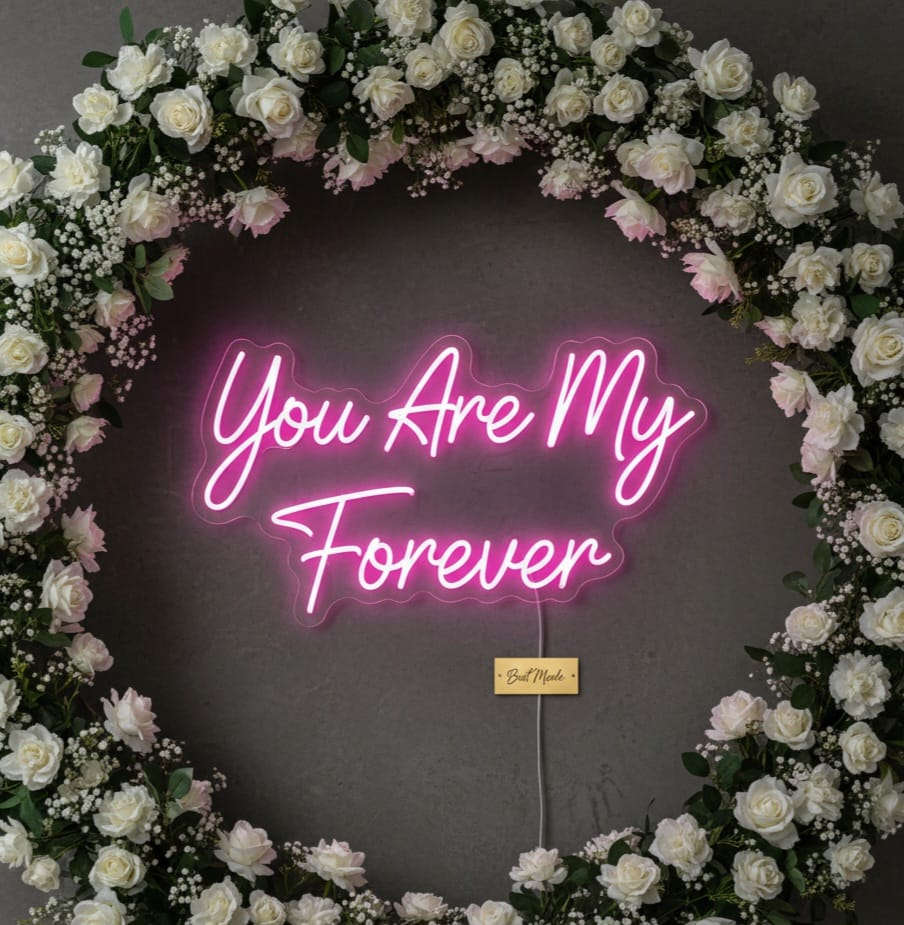 “You Are My Always” LED Neon Sign – Romantic Décor for Weddings & Home Neonsignsindia