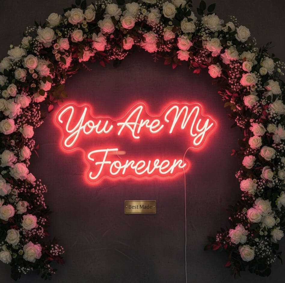 “You Are My Always” LED Neon Sign – Romantic Décor for Weddings & Home Neonsignsindia