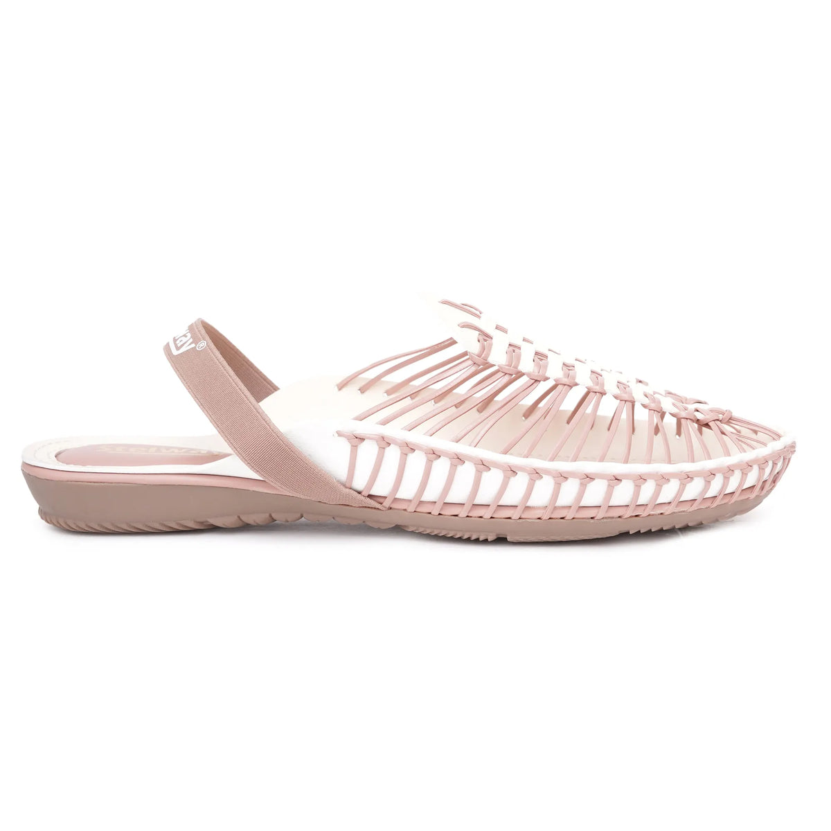 Peach-Cream Handcrafted Clogs-5
